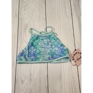 Summer Crush Big Girls Printed Strappy Bikini Top